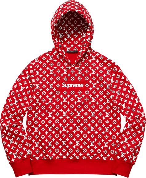 supreme louis vuitton red hoodie|supreme lv hoodie retail price.